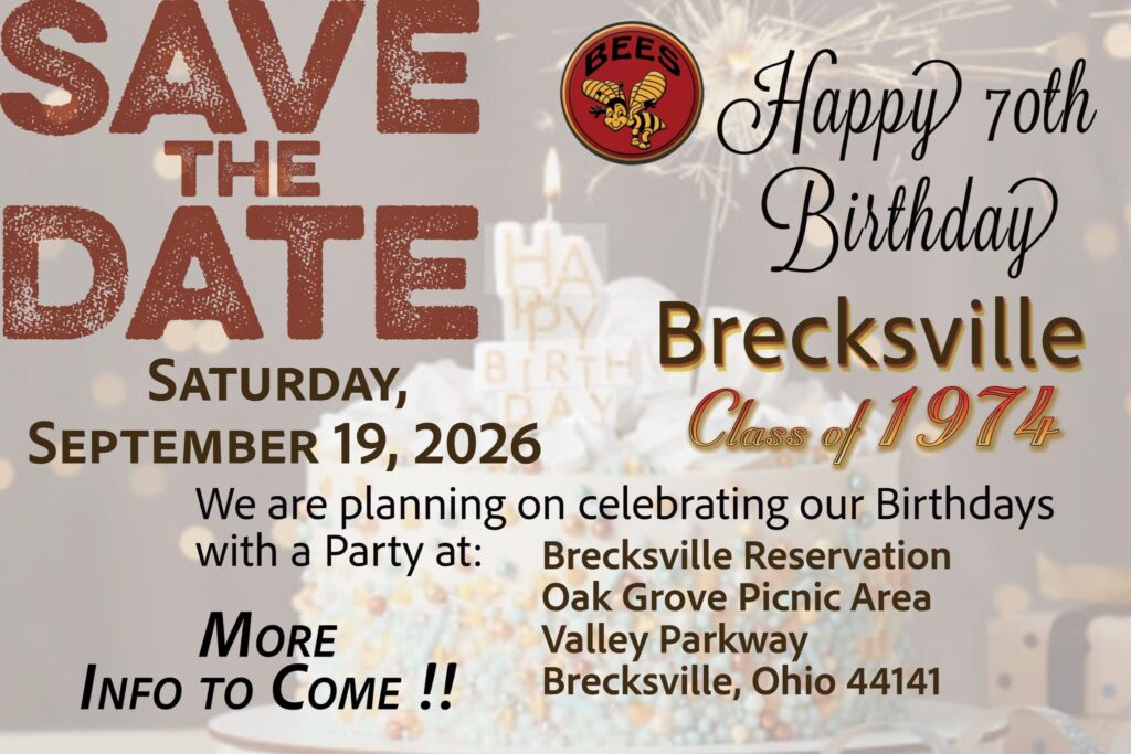 Class of 1974 reunion poster